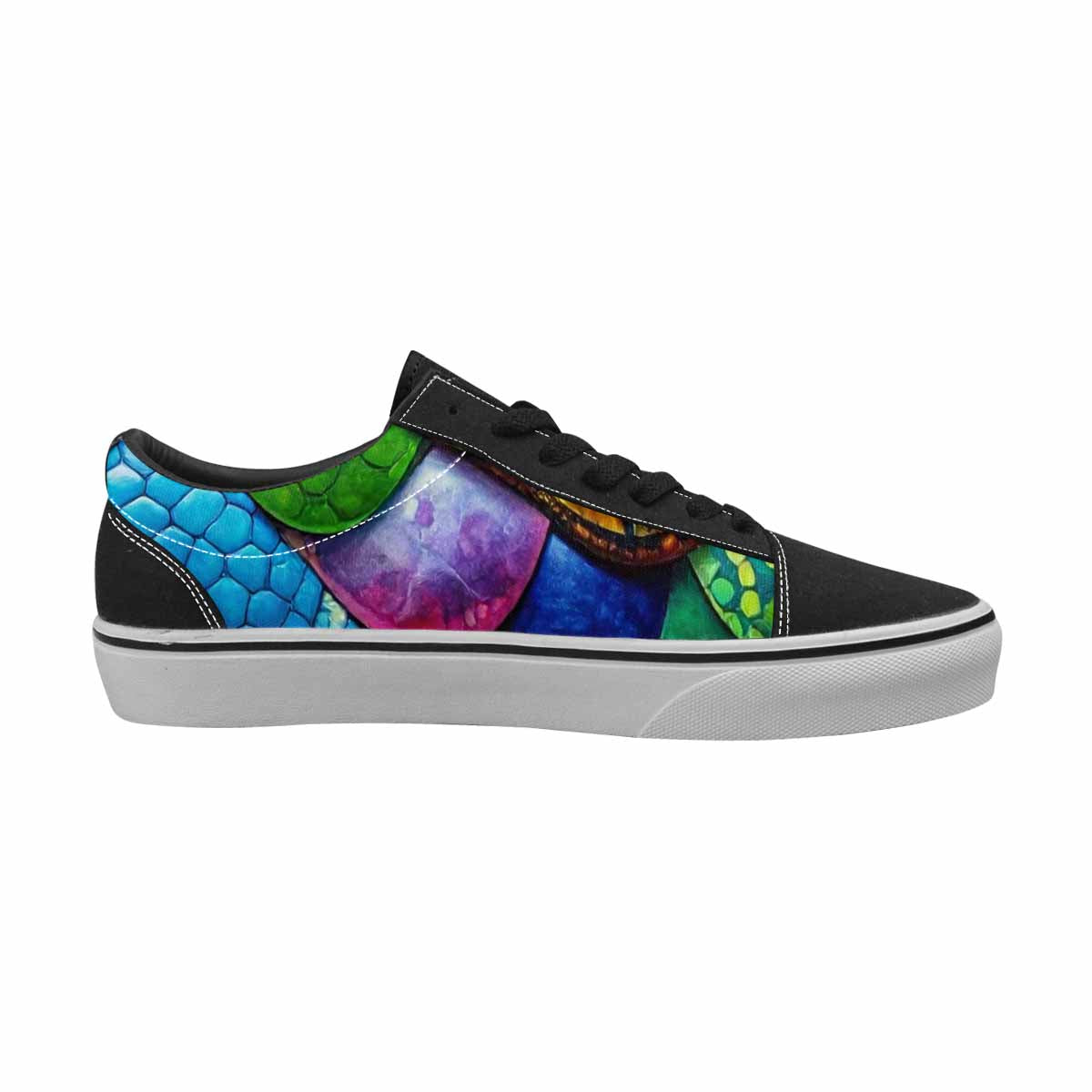 WOMEN'S Reptile Scale Lace-Up Canvas Grunge Shoes