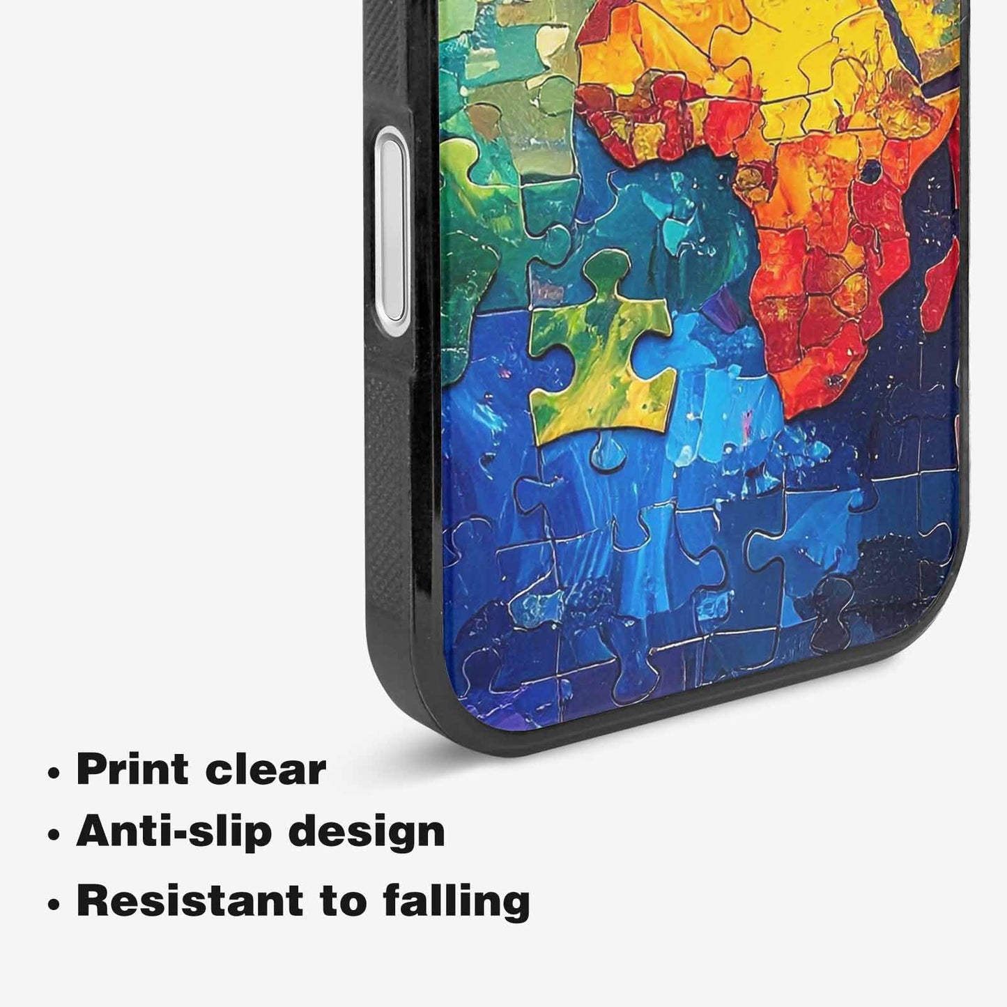 iPhone 16 Case — Autism Puzzle Pieces Puzzle Piece Pattern, Custom Art Phone Cover