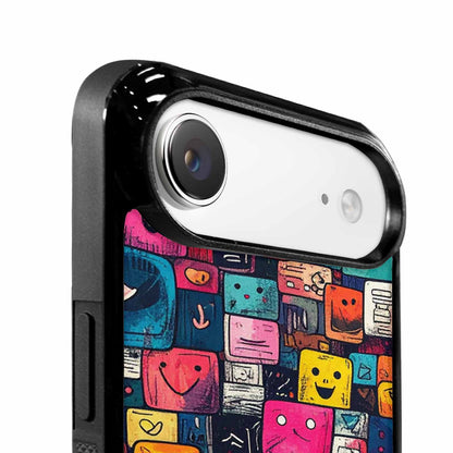 iPhone 17 Air Case — Hand Drawn Icon Doodle Pattern Original, Custom Designed Case Cover