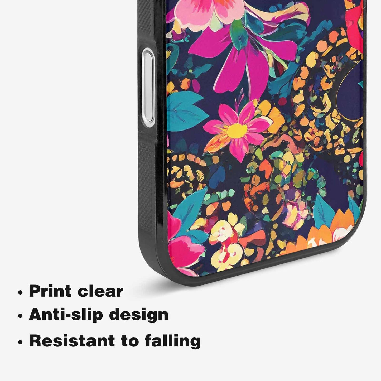 iPhone 16 Plus Case — Floral Snake Print, Custom Print Case Cover