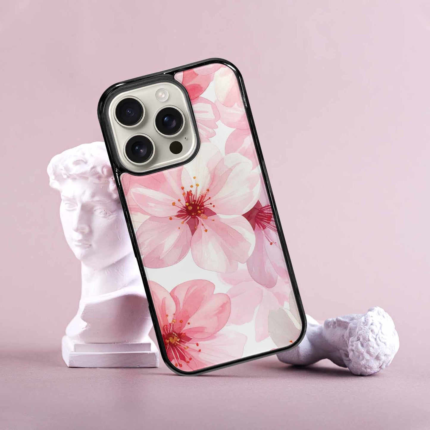 iPhone 16 Pro Case — Japanese Cherry Blossom Pattern Sakura Flowers, Custom Art Phone Cover