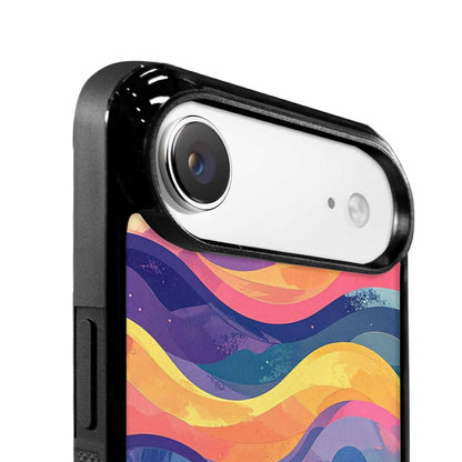 iPhone 17 Air Case — Glowing Camo Wave Camo, Custom Art Phone Cover