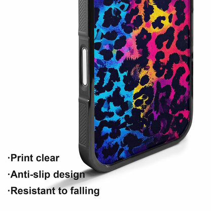 iPhone 17 Case — Leopard Print Neon Seamless Animal Print, Custom Art Phone Cover