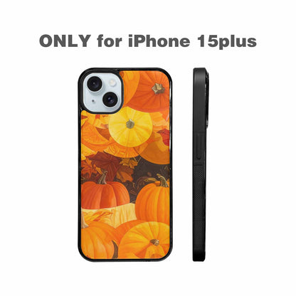 iPhone 15 Plus Case — Autumn Pumpkin Patch Autumn Pumpkin Patch, Custom Art Phone Cover