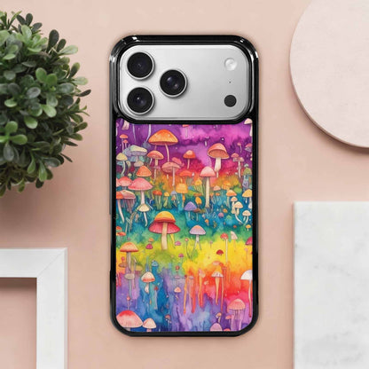 iPhone 17 Pro Max Case — Mushrooms Tie Dyemushrooms Pat Tie Dye, Customized Protective Case