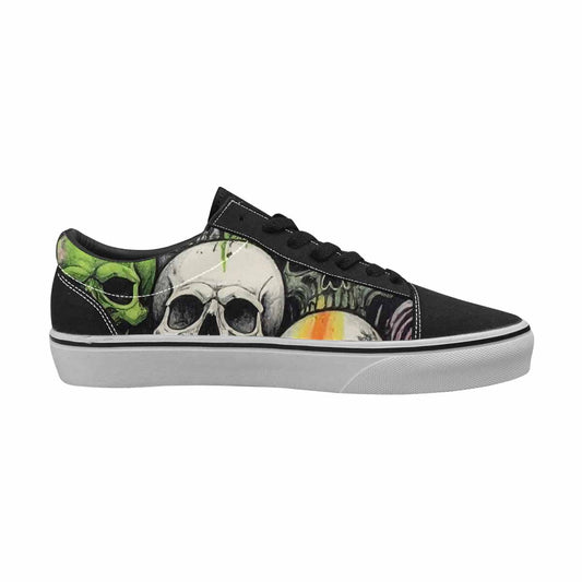 WOMEN'S Rainbow From Skull S Lace-Up Canvas Wallpaper Art Custom Sneakers