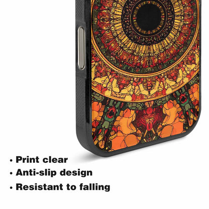 iPhone 16 Pro Case — Mandala Lions Art Seamless Pattern Vibrant, Custom Print Case Cover