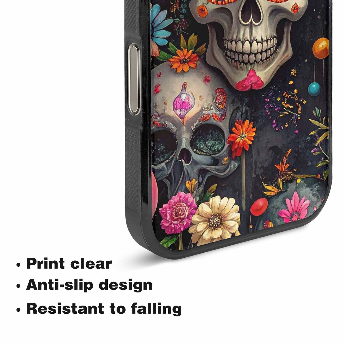 iPhone 16 Pro Max Case — Greyscale Black And White Dark Black, Custom Made Phone Cover