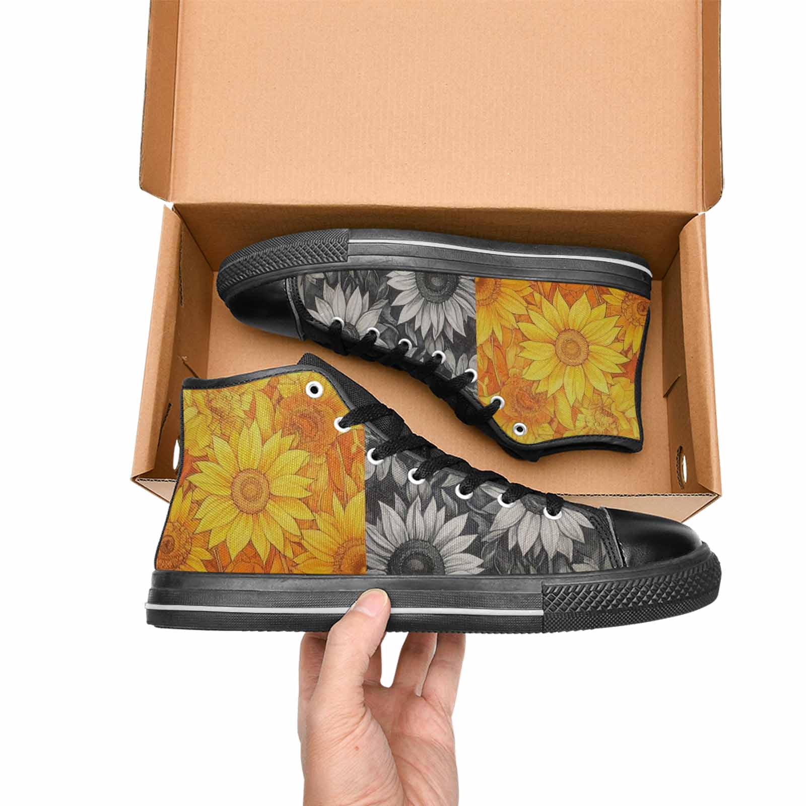 MEN'S Blend Melt Them High Top Canvas Neon Fantasy Shoes