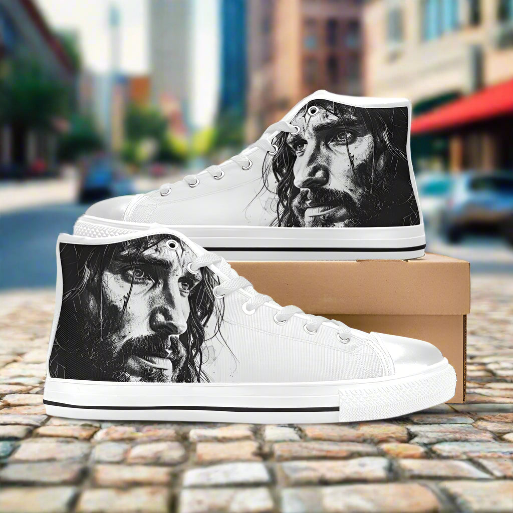 Jesus Men’s Classic High Top Canvas Shoes - Freaky Shoes®