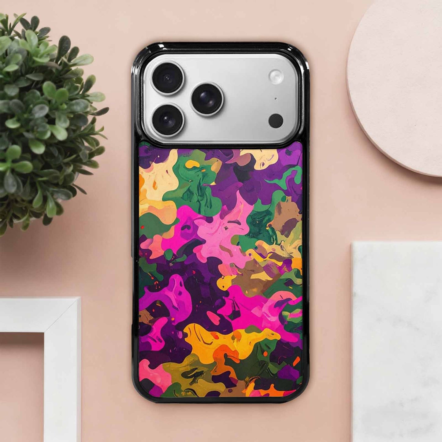 iPhone 17 Pro Max Case — Small Military Camouflage Blotch Camo, Original Design Phone Case