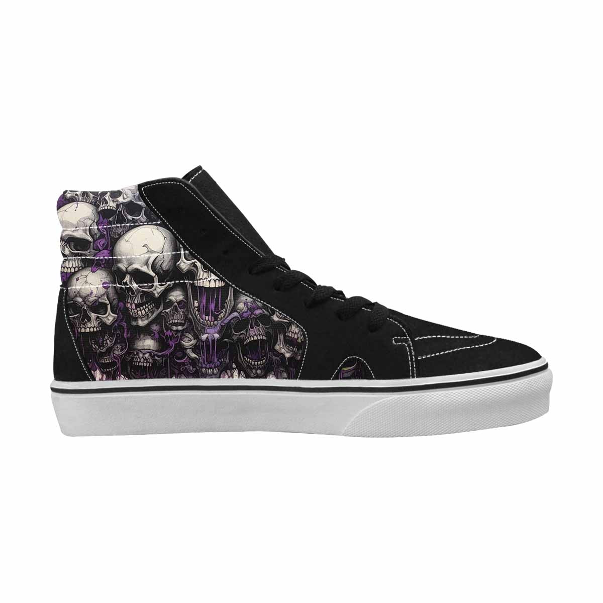 MEN'S Rainbow From Skull S High Top Canvas Kaleidoscope Sneakers