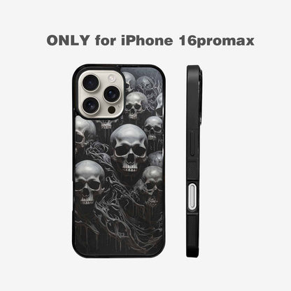 iPhone 16 Pro Max Case — Grey Dark Black And Grey Tones, Personalized Phone Case