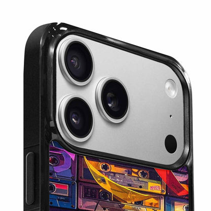 iPhone 17 Pro Max Case — Retro Cassette Tape Pattern Retro Vintage, Custom Made Phone Cover