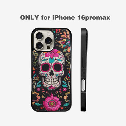 iPhone 16 Pro Max Case — Colorful Dia De Los Muertos Sugar, Custom Printed Phone Case