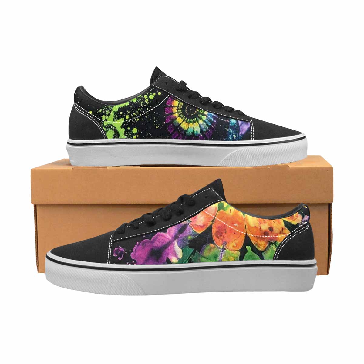 WOMEN'S Tie Lace-Up Canvas Neon Fantasy Shoes