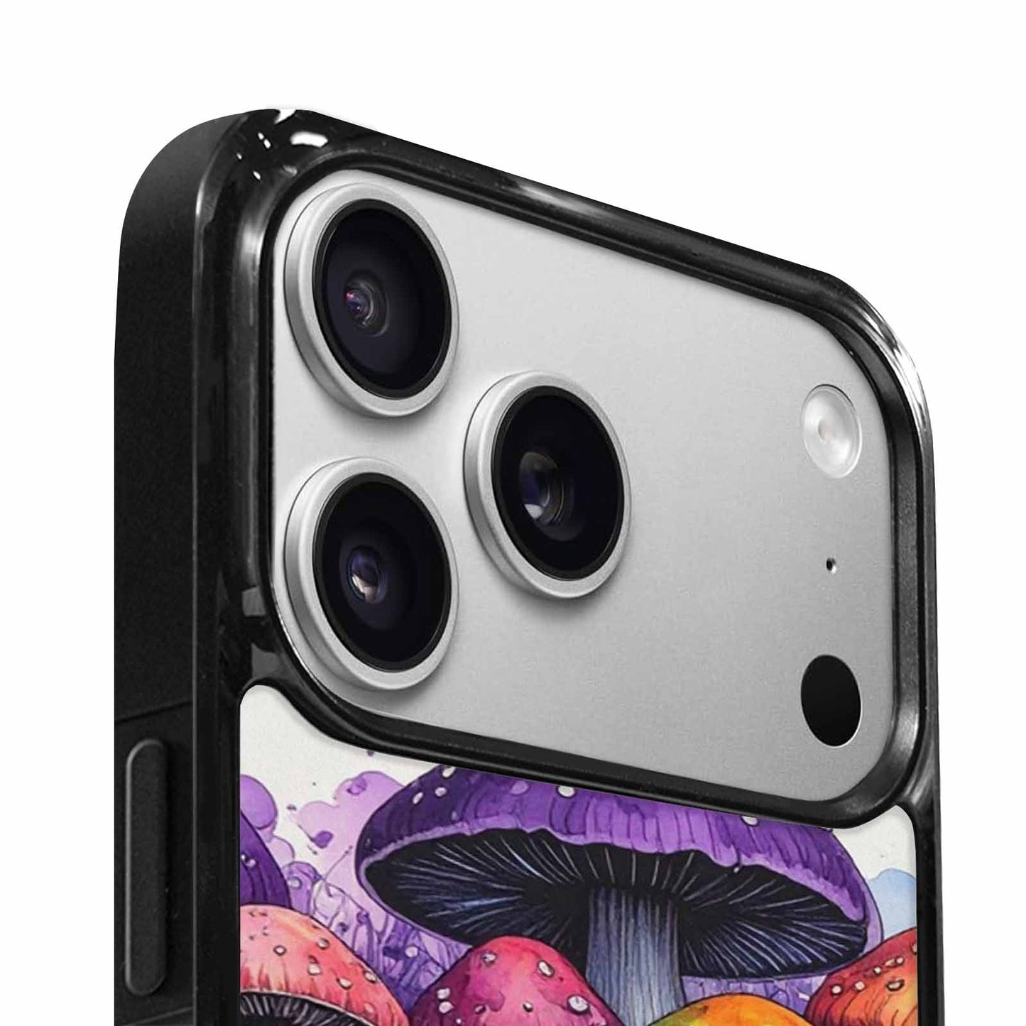iPhone 17 Pro Case — Black Purple Ink Rainbow Drip Original, Customized Protective Case