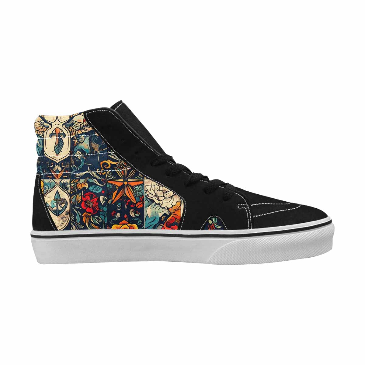 WOMEN'S Old School Tattoo High Top Canvas Dark Academia Sneakers