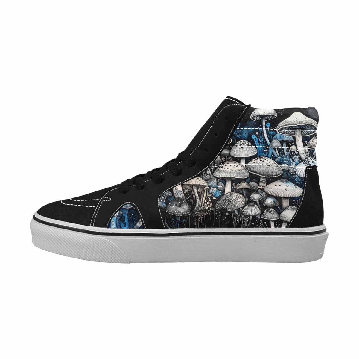 MEN'S Mushrooms (general) High Top Canvas Cottagecore Sneakers