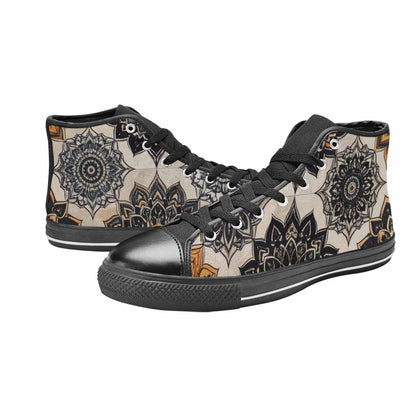 MEN'S Mandala High Top Canvas Dark Academia Custom Shoes