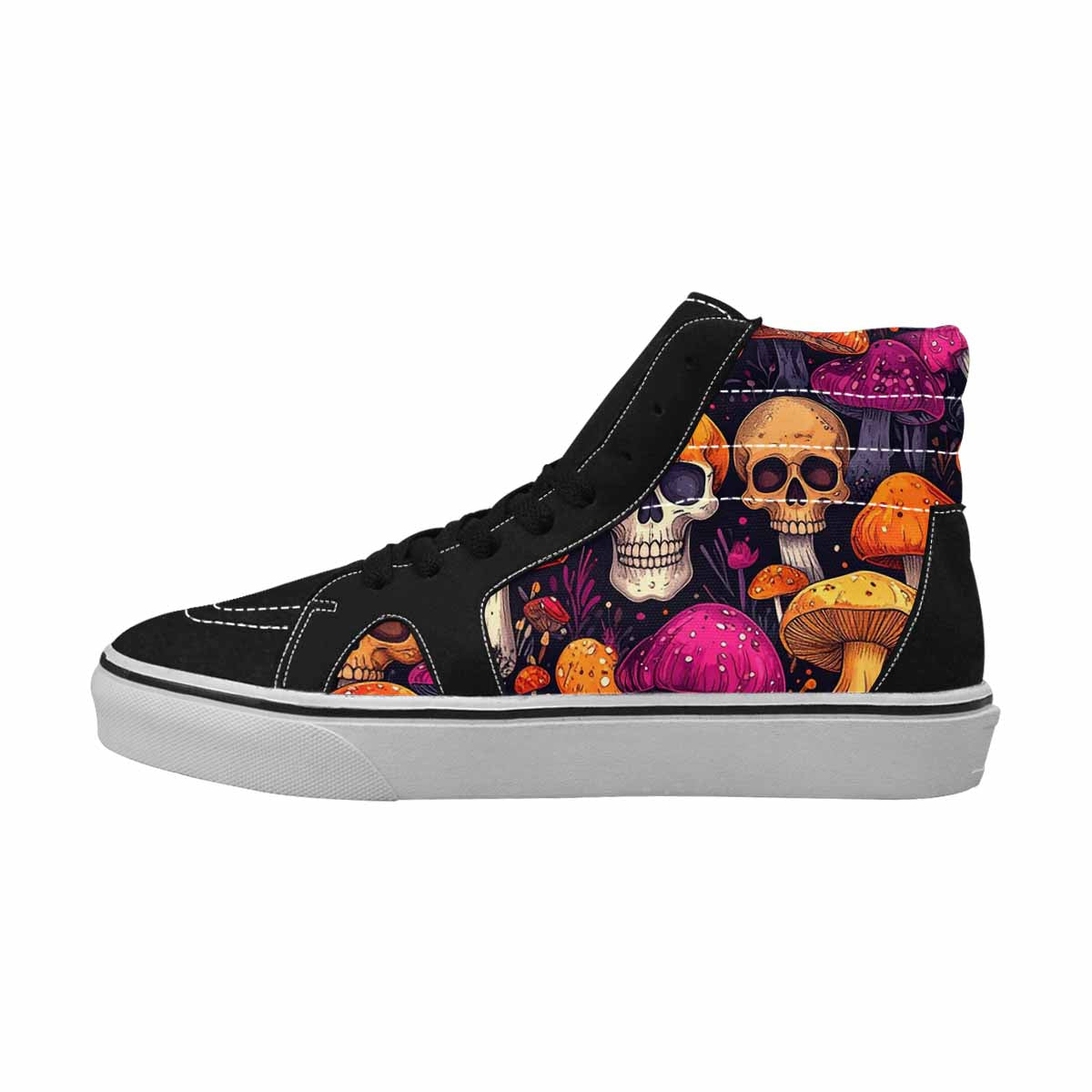 WOMEN'S Mushroom Skulls High Top Canvas Dark Academia Shoes