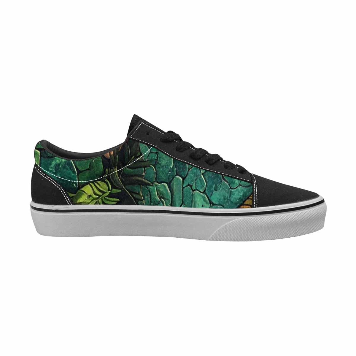 WOMEN'S Dinosaur Silhouette Canvas Lace-Up Y2K Custom Sneakers