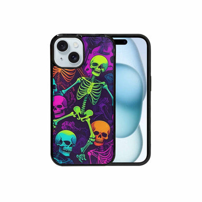 iPhone 15 Case — Glowing Skeleton Pattern Hundreds Of Small, Custom Printed Phone Case