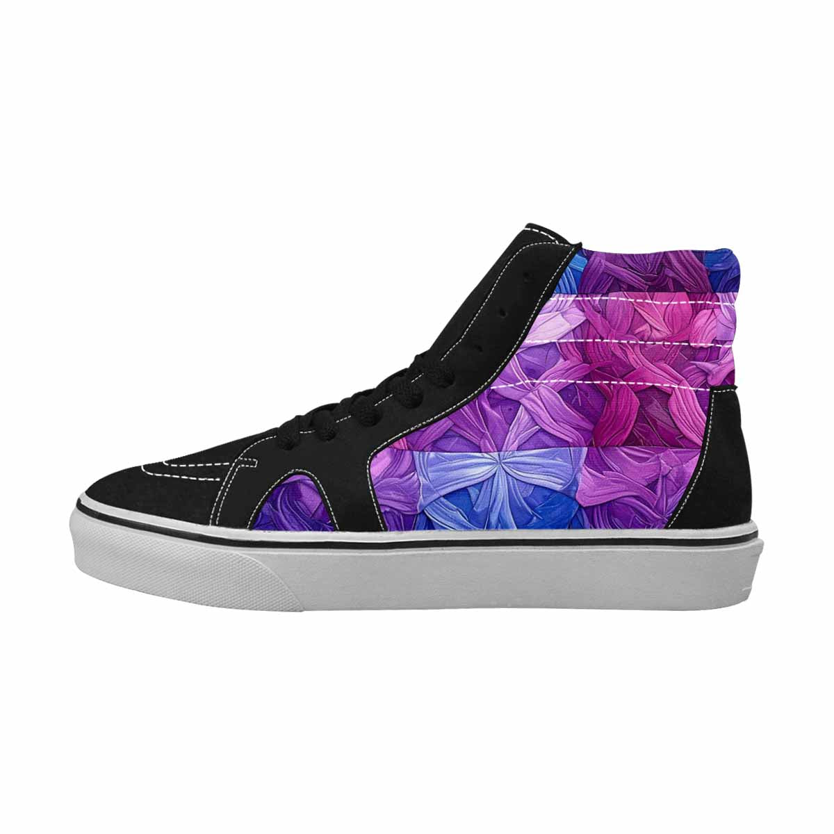 WOMEN'S Bisexual Flag Color High Top Canvas Aesthetic Custom Sneakers