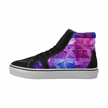 WOMEN'S Bisexual Flag Color High Top Canvas Aesthetic Custom Sneakers
