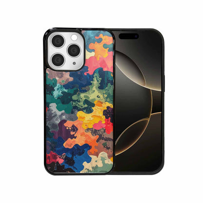 iPhone 15 Pro Max Case — Camo Patches Full Color Vibrant Camo, Custom Printed Phone Case