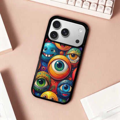 iPhone 17 Pro Case — Seamless Tileable Pattern Of Overlapping Cartoon, Custom Phone Case