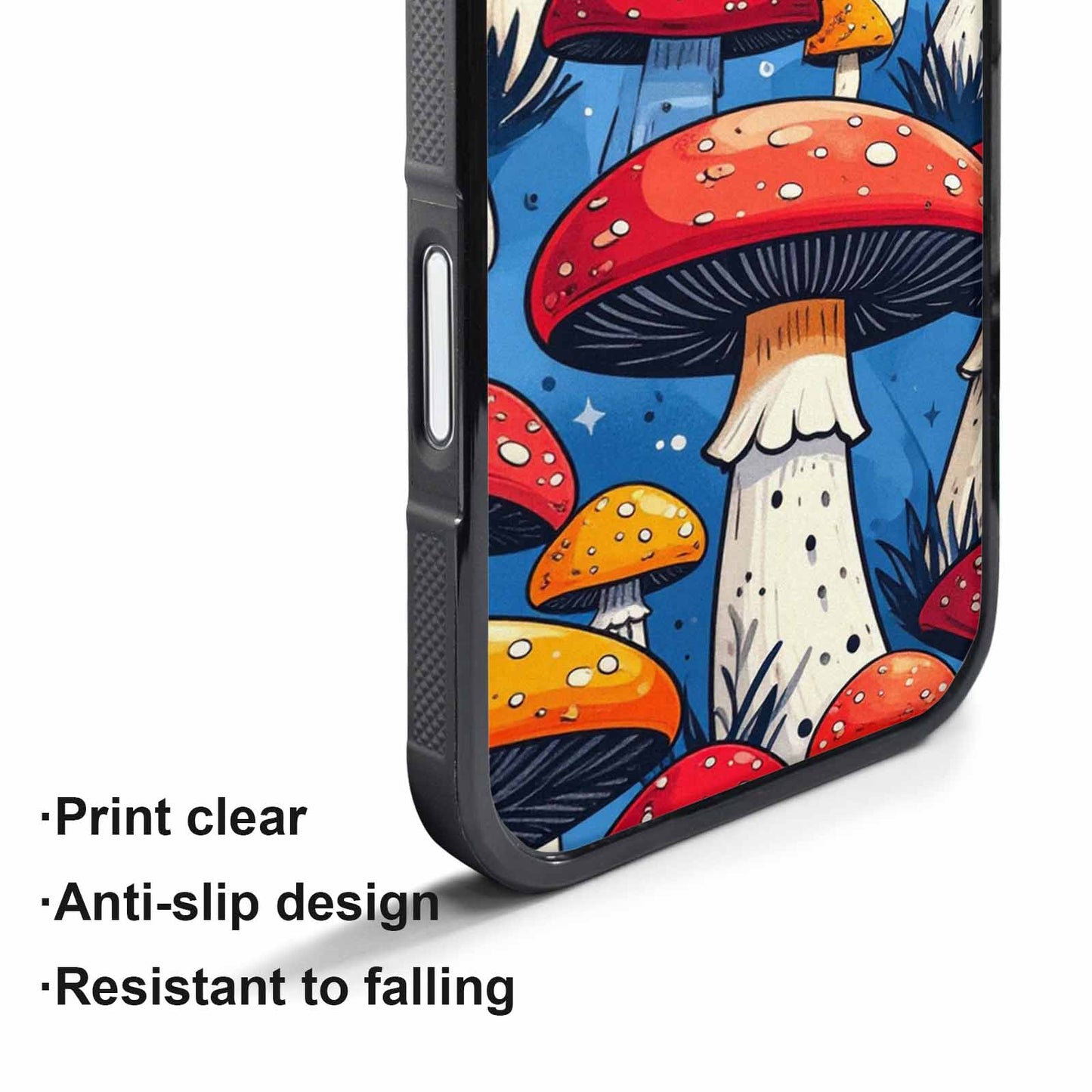 iPhone 17 Pro Case — Vivid Winter Mushroom Seamless Cartoon Cute, Custom Print Case Cover