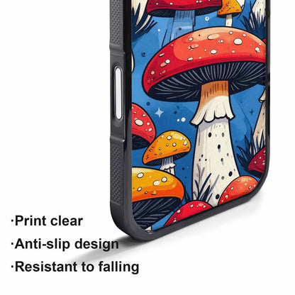 iPhone 17 Pro Case — Vivid Winter Mushroom Seamless Cartoon Cute, Custom Print Case Cover