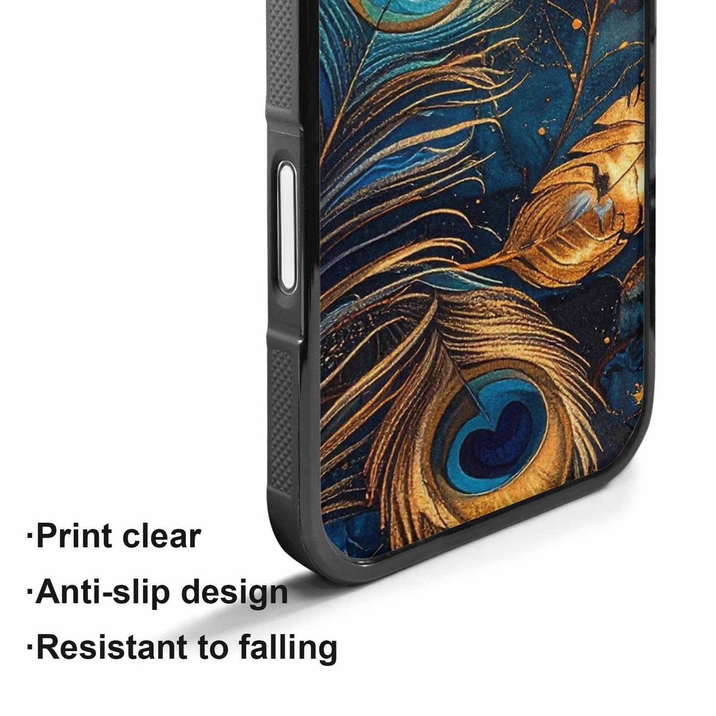 iPhone 17 Case — Metallic Zodiac Peacock Original Art, Customized Protective Case