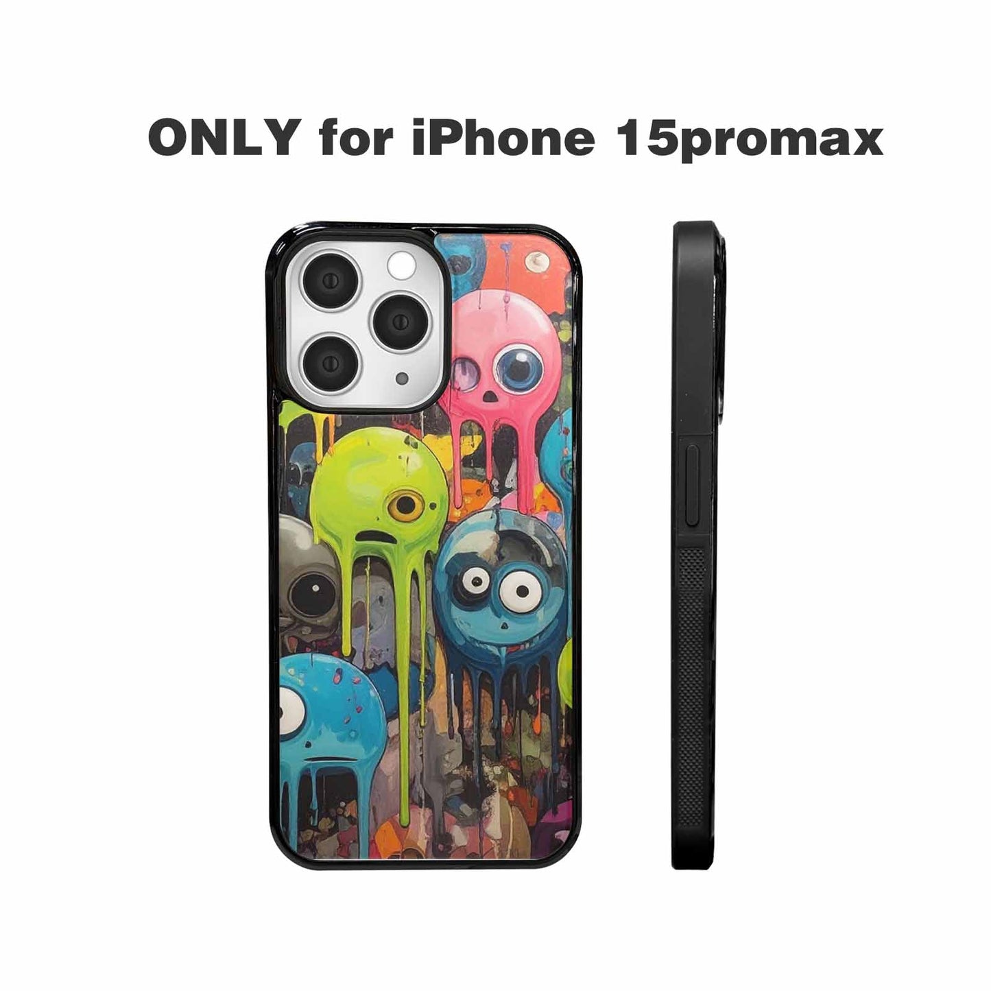 iPhone 15 Pro Max Case — Aliens Camomelting Aliens Patt Fgd, Custom Printed Phone Case