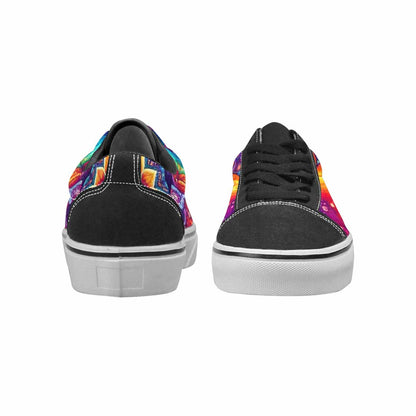 WOMEN'S Tie Dye Mandala Canvas Lace-Up Vibrant Chaos Sneakers