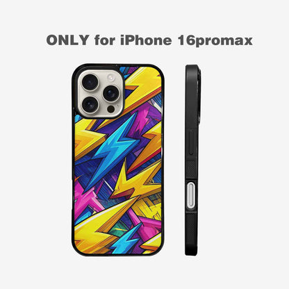 iPhone 16 Pro Max Case — Lightning Bolt Storm Pattern Hundreds Of, Personalized Phone Case