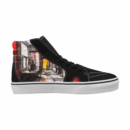 MEN'S Liminal Space Fragment High Top Canvas Surreal Shoes