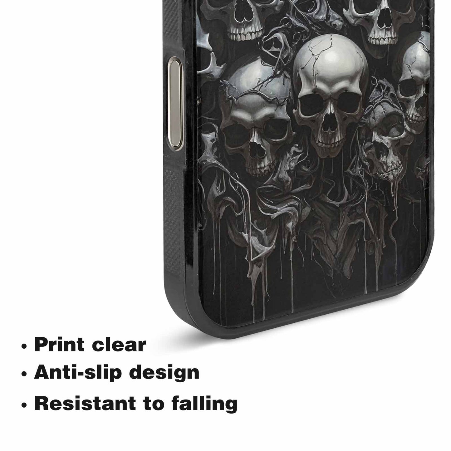 iPhone 16 Pro Case — Grey Dark Black And Grey Tones, Customized Protective Case
