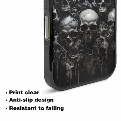 iPhone 16 Pro Case — Grey Dark Black And Grey Tones, Customized Protective Case