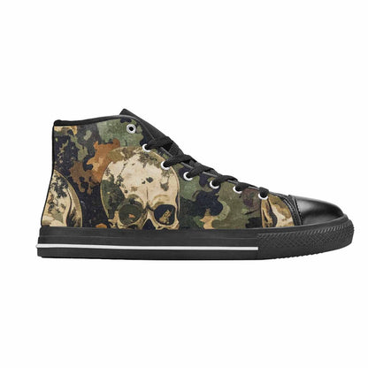MEN'S Military Camo Skull High Top Canvas Aesthetic Shoes