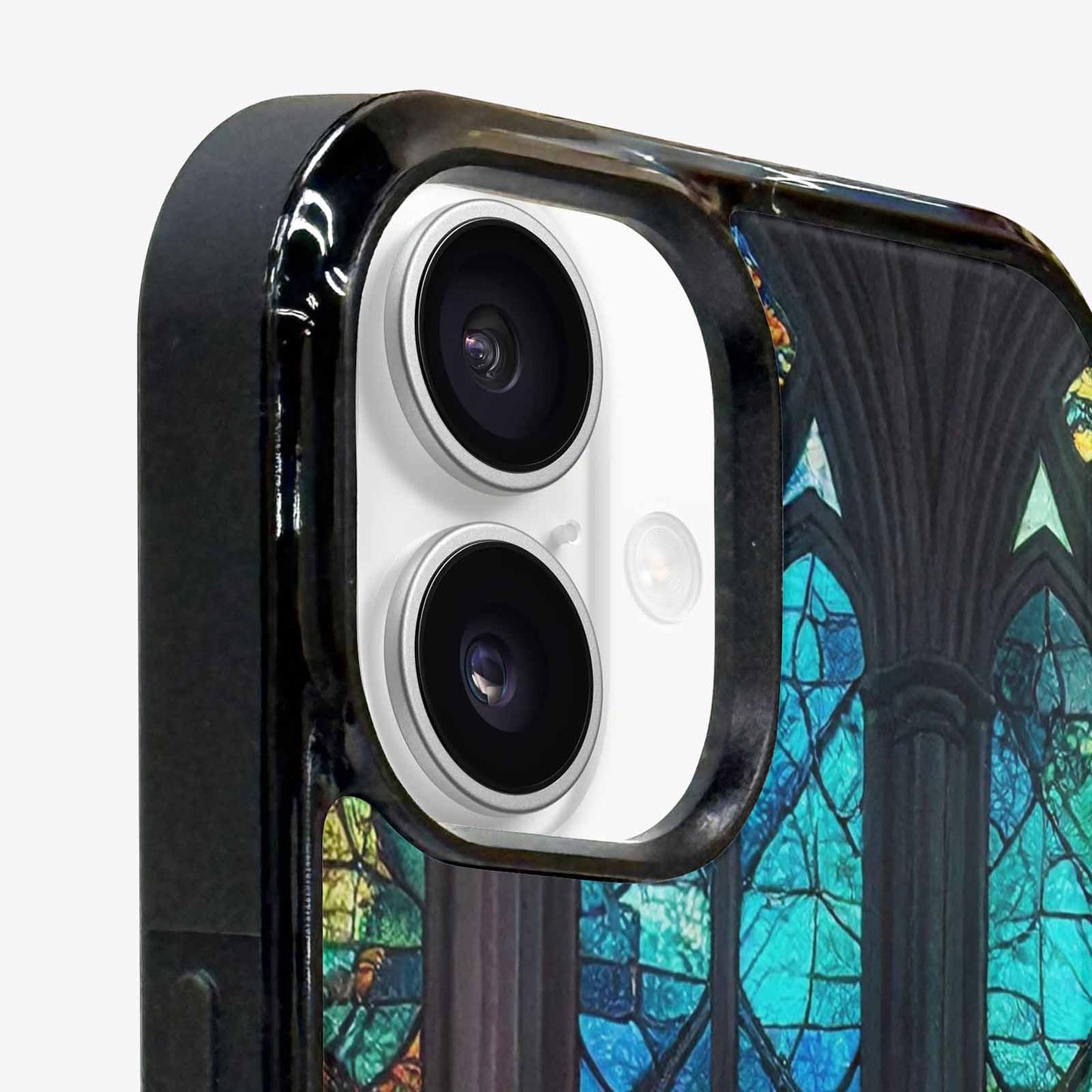 iPhone 16 Plus Case — Stained Glass Cathedral, Unique Phone Case Design