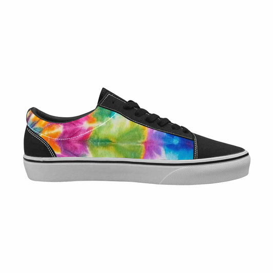 WOMEN'S Tie Dye Rainbow Twist Canvas Lace-Up Cottagecore Custom Sneakers