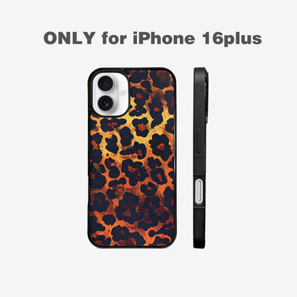iPhone 16 Plus Case — Leopard Print Dark Seamless Pattern Vibrant, Unique Phone Case Design