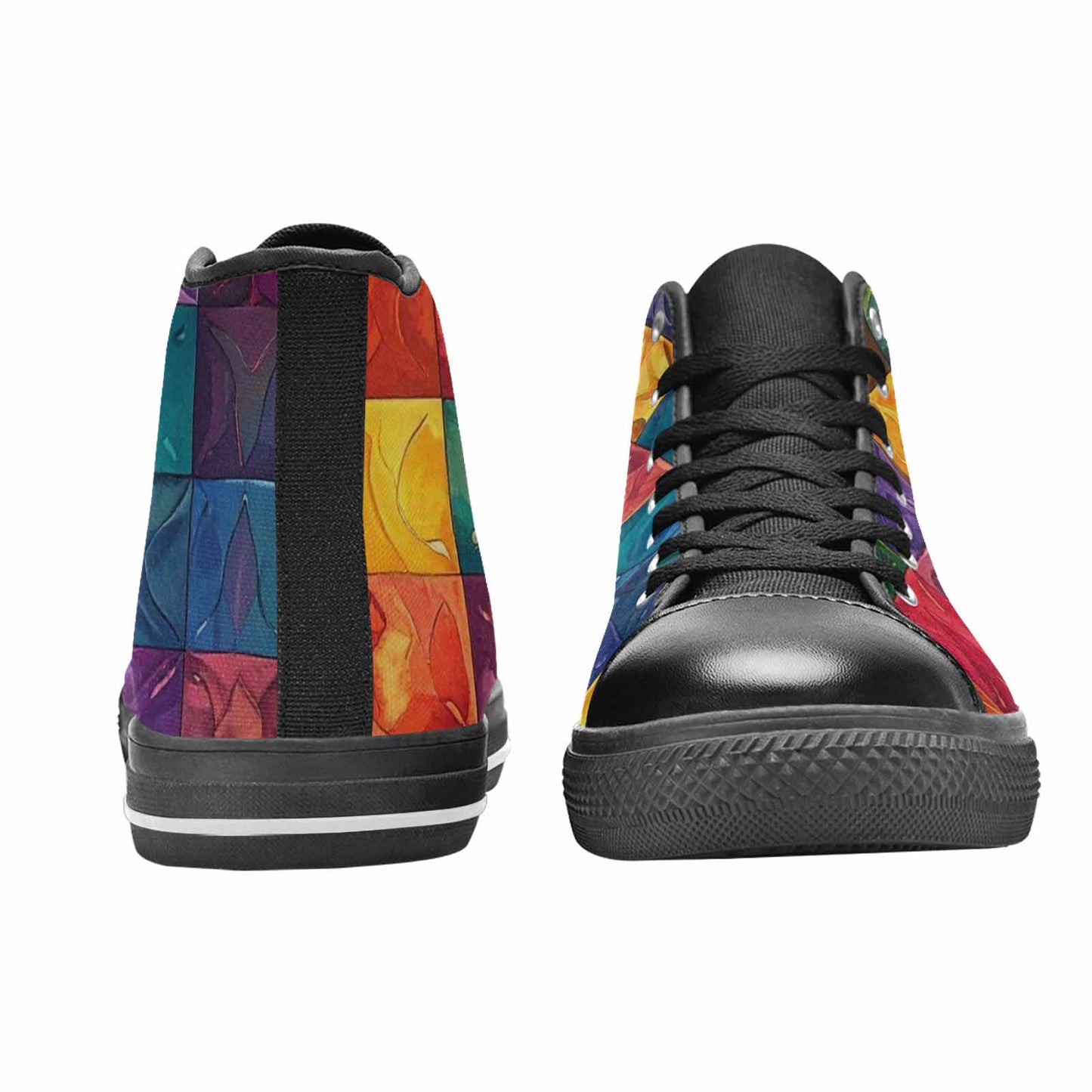 MEN'S Rainbow Pride Flag High Top Canvas Y2K Sneakers