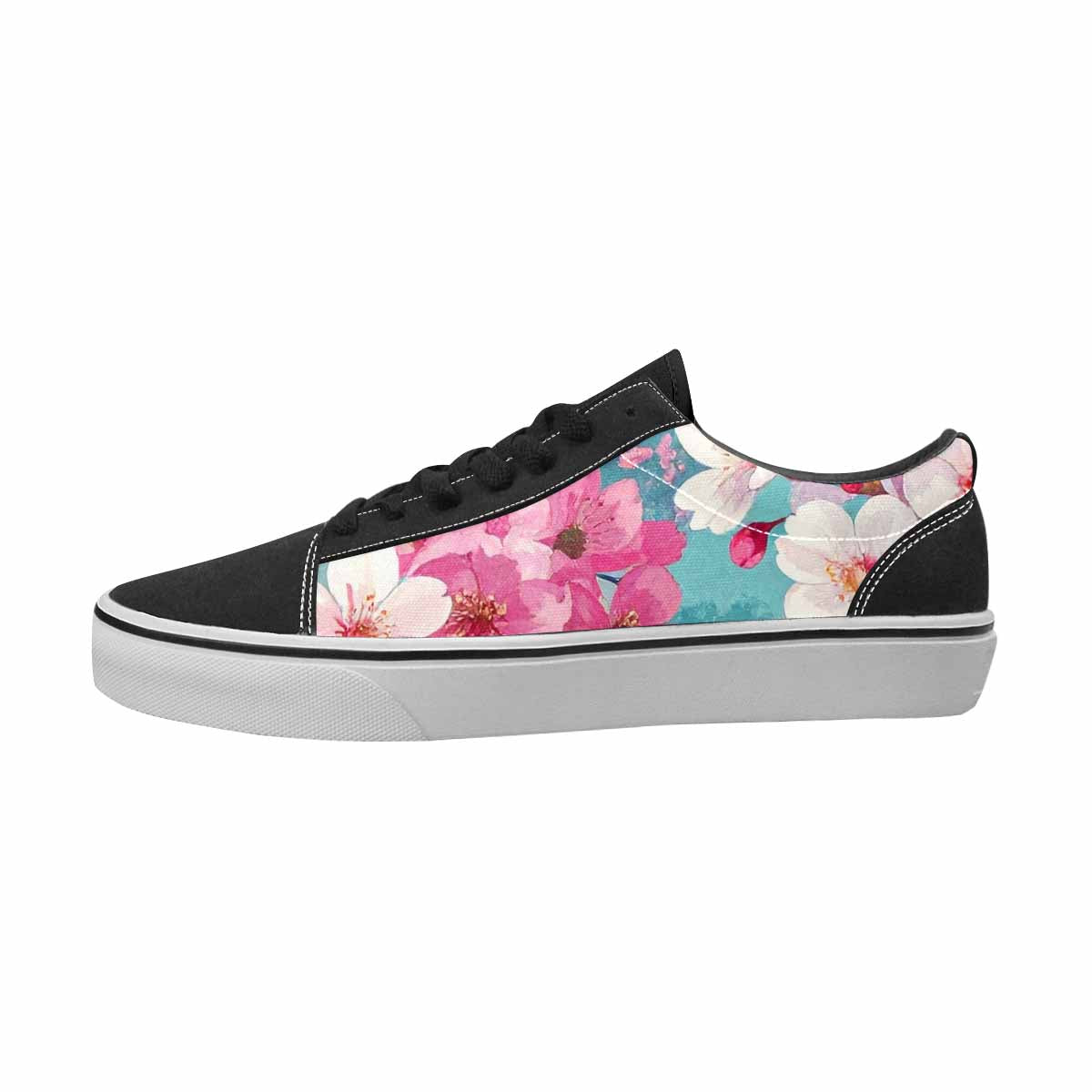 WOMEN'S Cherry Blossom Canvas Made To Order Cottagecore Original Art Sneakers