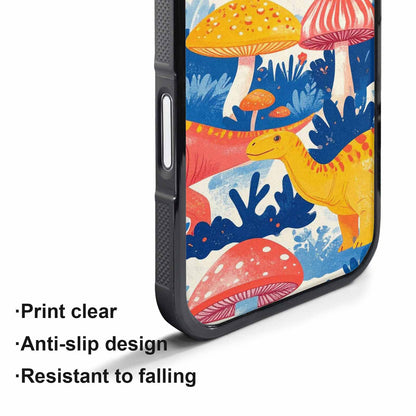 iPhone 17 Pro Max Case — Vintage Dinosaurs Mushroom Retro Vintage, Personalized Phone Case