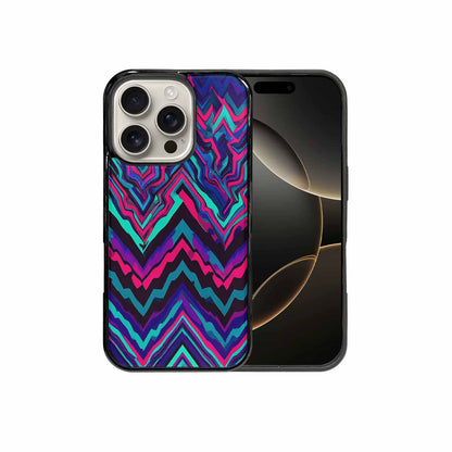 iPhone 16 Pro Case — Psychedelic Chevron Vortex, Custom Printed Phone Case