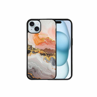 iPhone 15 Plus Case — Marble Vein Marble Veins Pattern Hundreds, Customized Protective Case