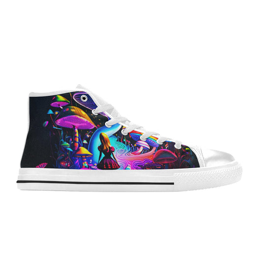 MEN'S Creepy Wonderland Model Art High Top Canvas Aesthetic Shoes